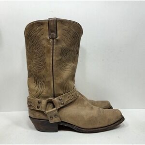 VTG Code West Brown Leather Harness Western Biker Boots Men's Size 11 M